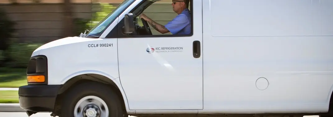 KIC Refrigeration service vehicle serving Meridian area
